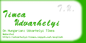 timea udvarhelyi business card