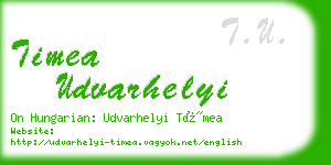 timea udvarhelyi business card